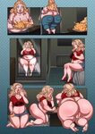 Weight gain porn comics 💖 Female weight gain hentai . Adult 